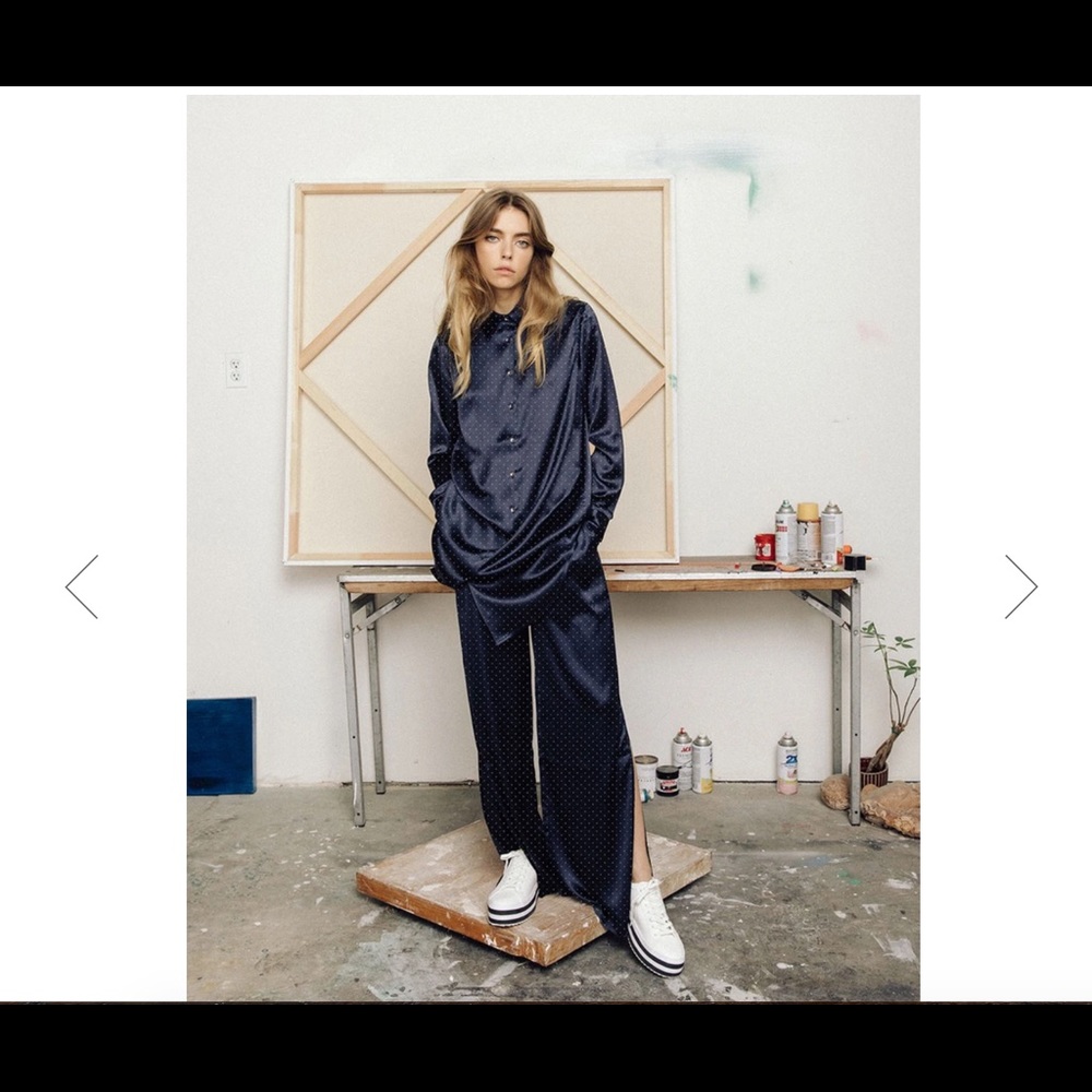 Between the Sheets Shirt Dress & Pants Set